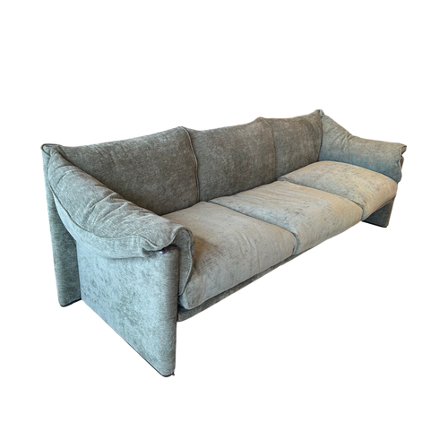 Italian 3-Seater Green Velvet Sofa