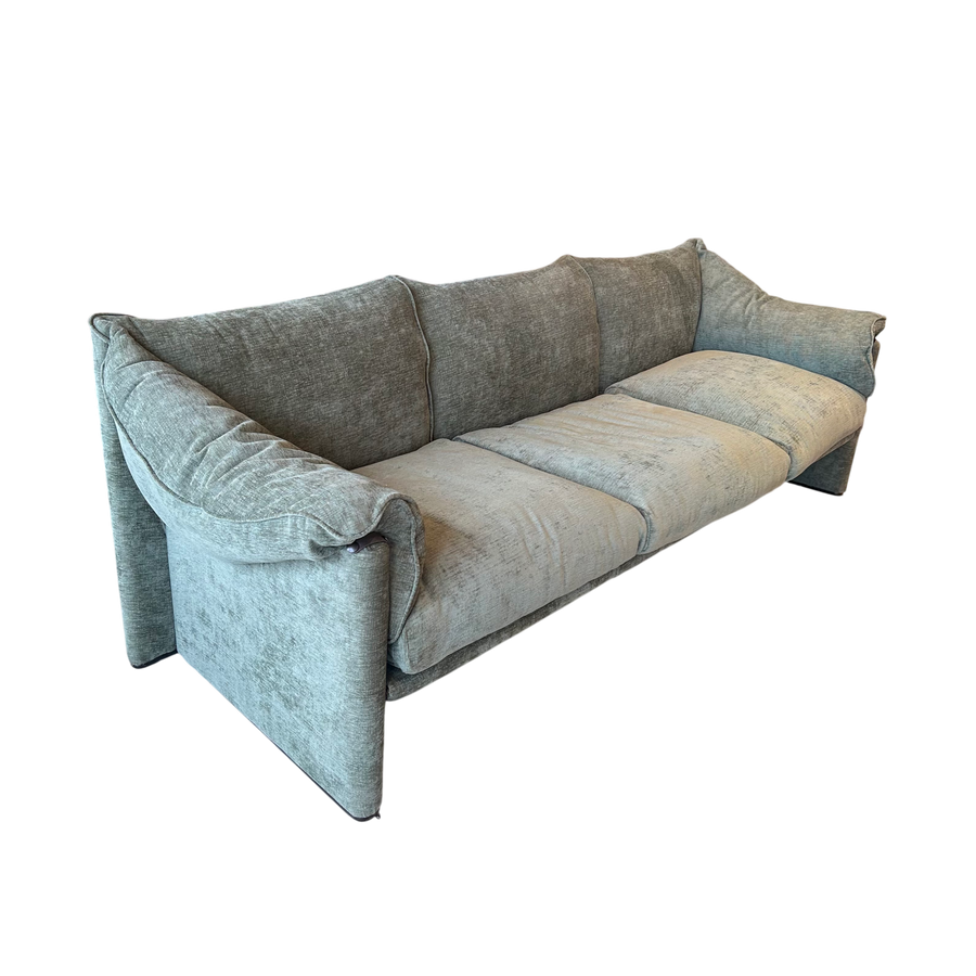 Italian 3-Seater Green Velvet Sofa