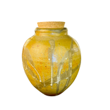 Green Drip Glaze Cork Top Vessel