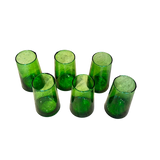 Set Of 6 Large Moroccan Cone Glasses- Green