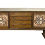 Mid Century Tile Accent Danish Sideboard by Poul Poulsen for Gangso Møbler, 1970s