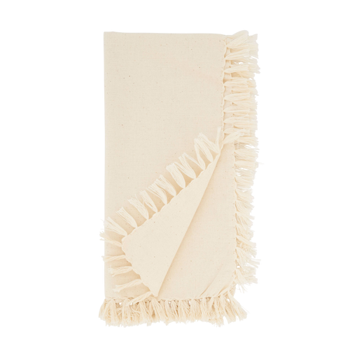 Saro Lifestyle - Fringed Design Napkin: Natural / 20"