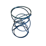 Spiraled Iron Glass Top End Table