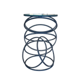 Spiraled Iron Glass Top End Table