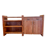 Rustic Pine Two-Piece Storage Unit