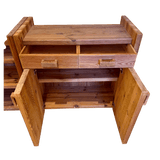 Rustic Pine Two-Piece Storage Unit