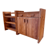 Rustic Pine Two-Piece Storage Unit