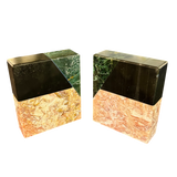 Pair of Multicolor Marble Bookends