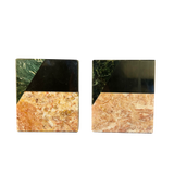 Pair of Multicolor Marble Bookends
