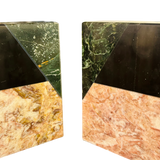 Pair of Multicolor Marble Bookends