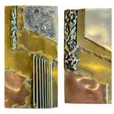 Pair of Brutalist Metal Sculptures