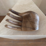 Light Wood Open Palm Sculpture