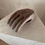 Light Wood Open Palm Sculpture