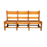 Antique Oak Three Seater Bench