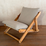Pair of French Adjustable Wood Frame Lounge Chairs