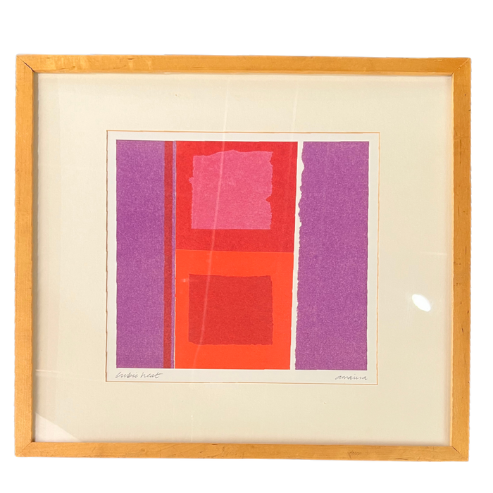 Vintage Amaina 'Cubic Heat' Lithograph