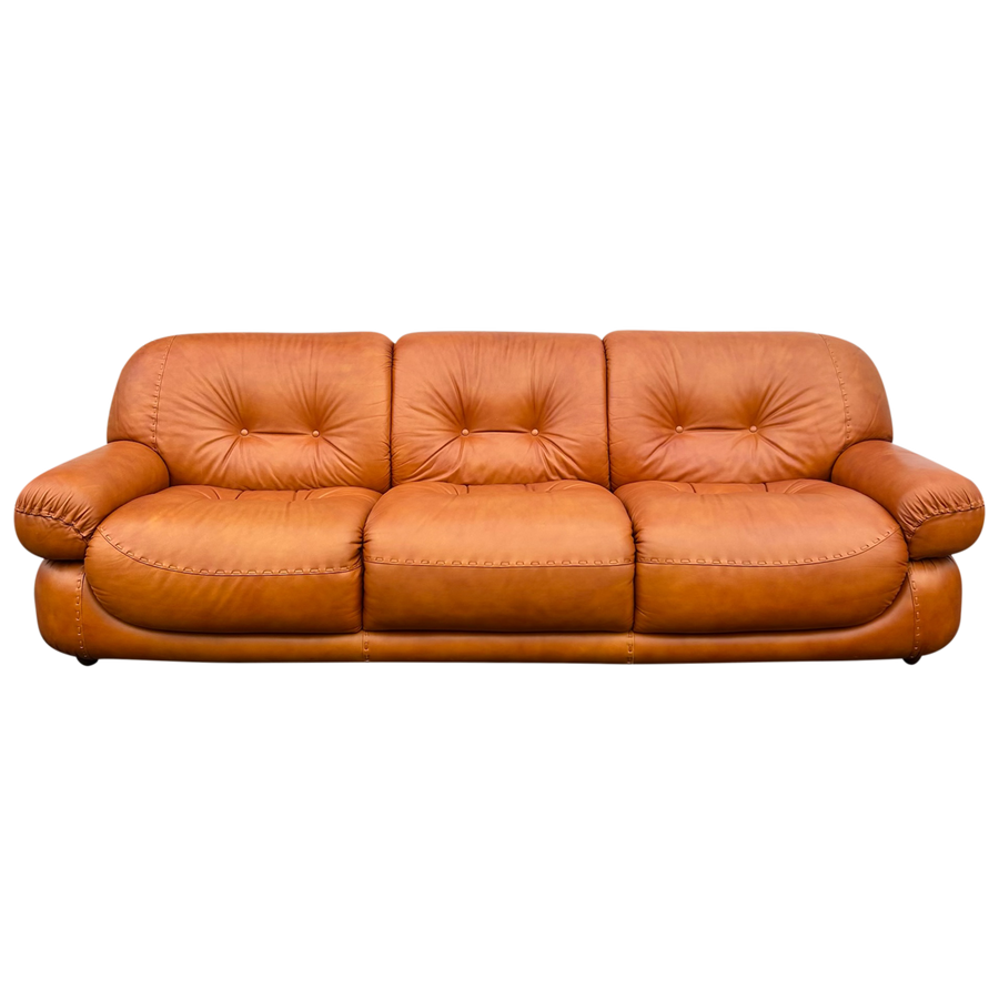 Cognac 'Sapporo' Sofa by Mobil Girgi