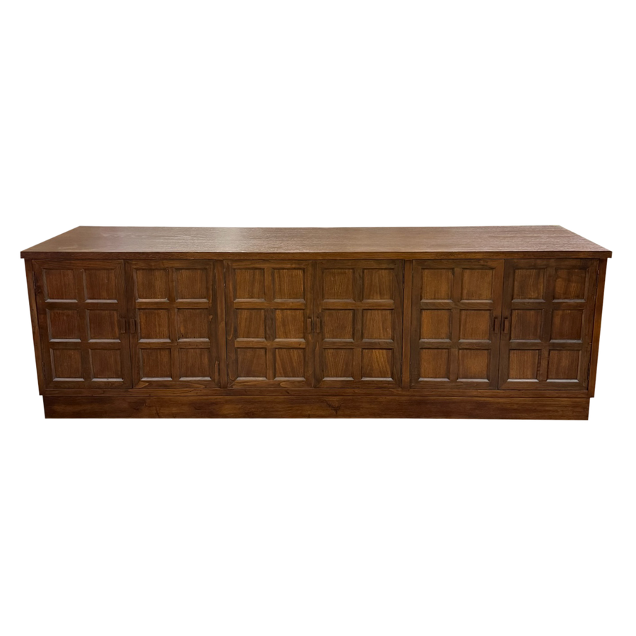 Walnut Panel Front Sideboard, France, 1970s