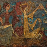 Vintage Belgian Figurative Artwork