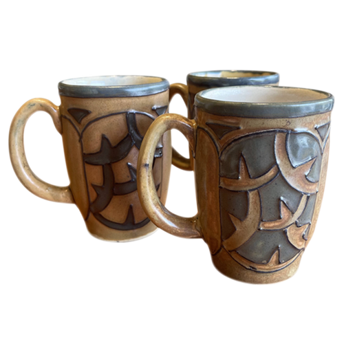 HB Quimper Odetta French Pottery Mugs