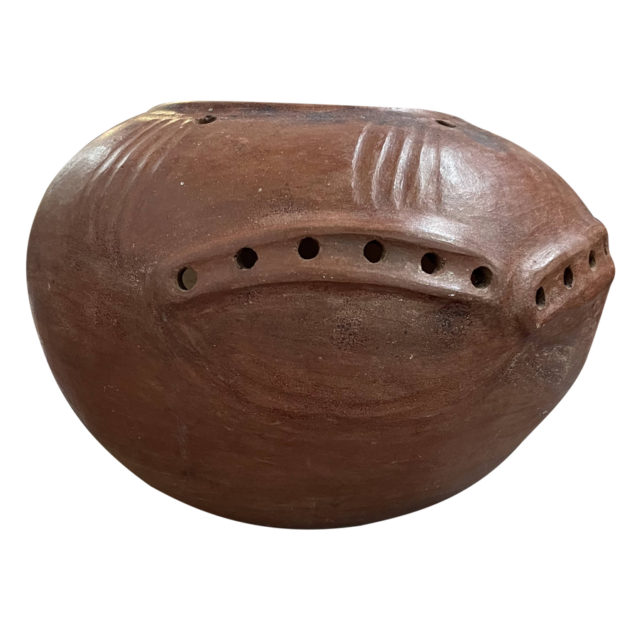 Brown Carved Vessel