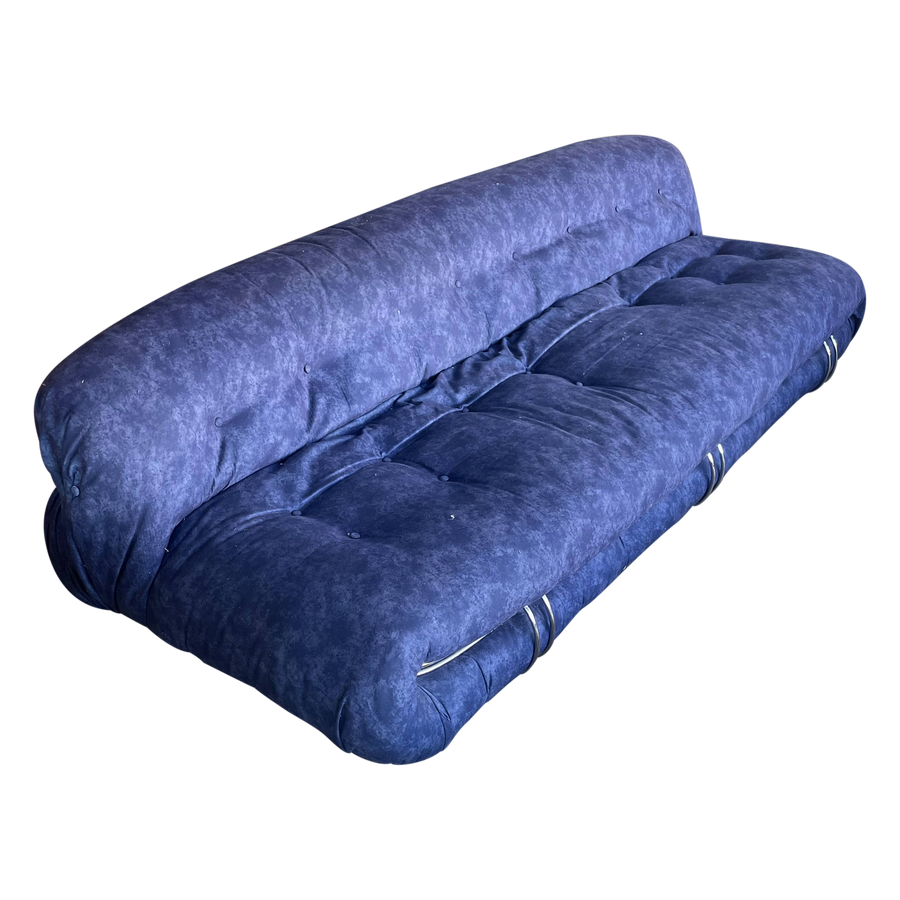 Blue Soriana Sofa By Tobia Scarpa for Cassina