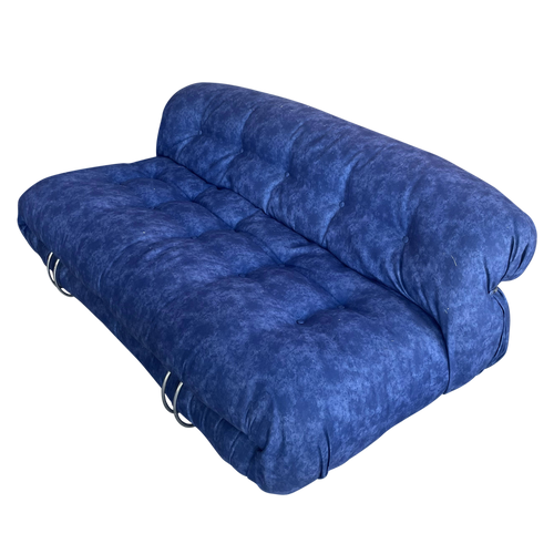 Blue Soriana Loveseat by Tobia Scarpa for Cassina