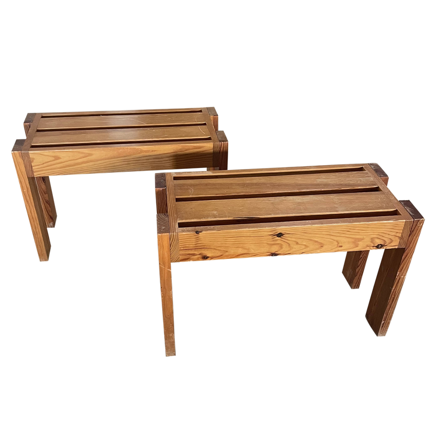 Wood Slat Bench
