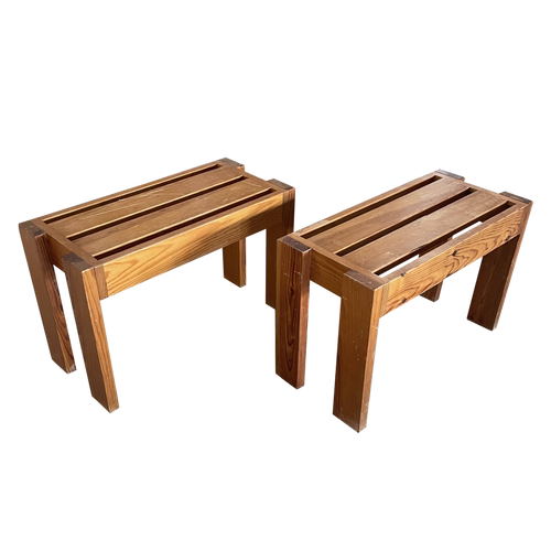Wood Slat Bench