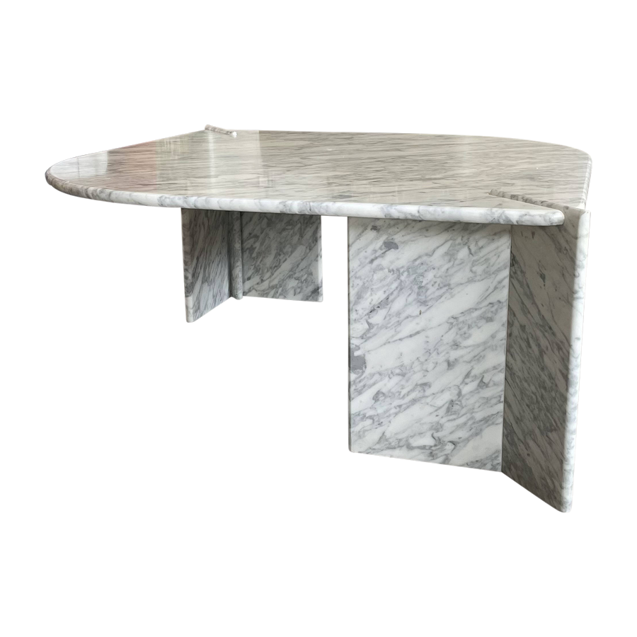White Marble Cat Eye Coffee Table