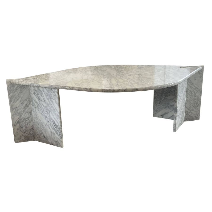 White Marble Cat Eye Coffee Table