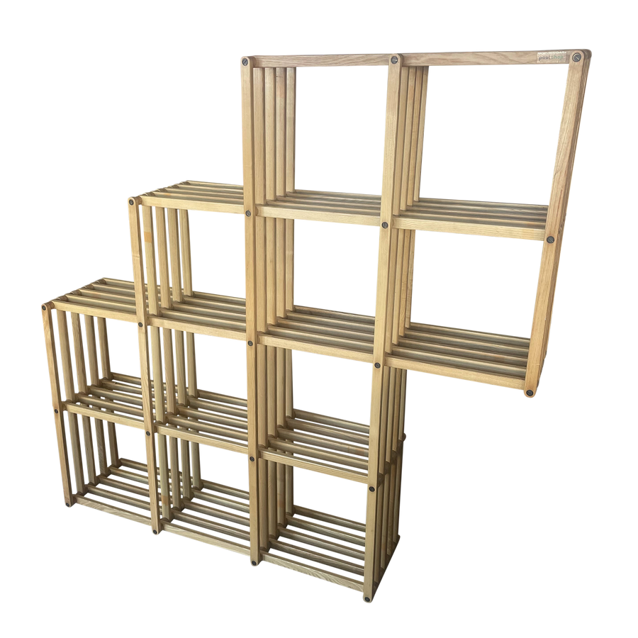 Collapsable Wood Shelving Unit