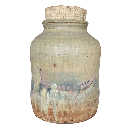 Jerry Kessler Stoneware Jar Cork Loess Hill Pottery