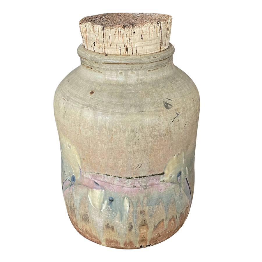 Jerry Kessler Stoneware Jar Cork Loess Hill Pottery